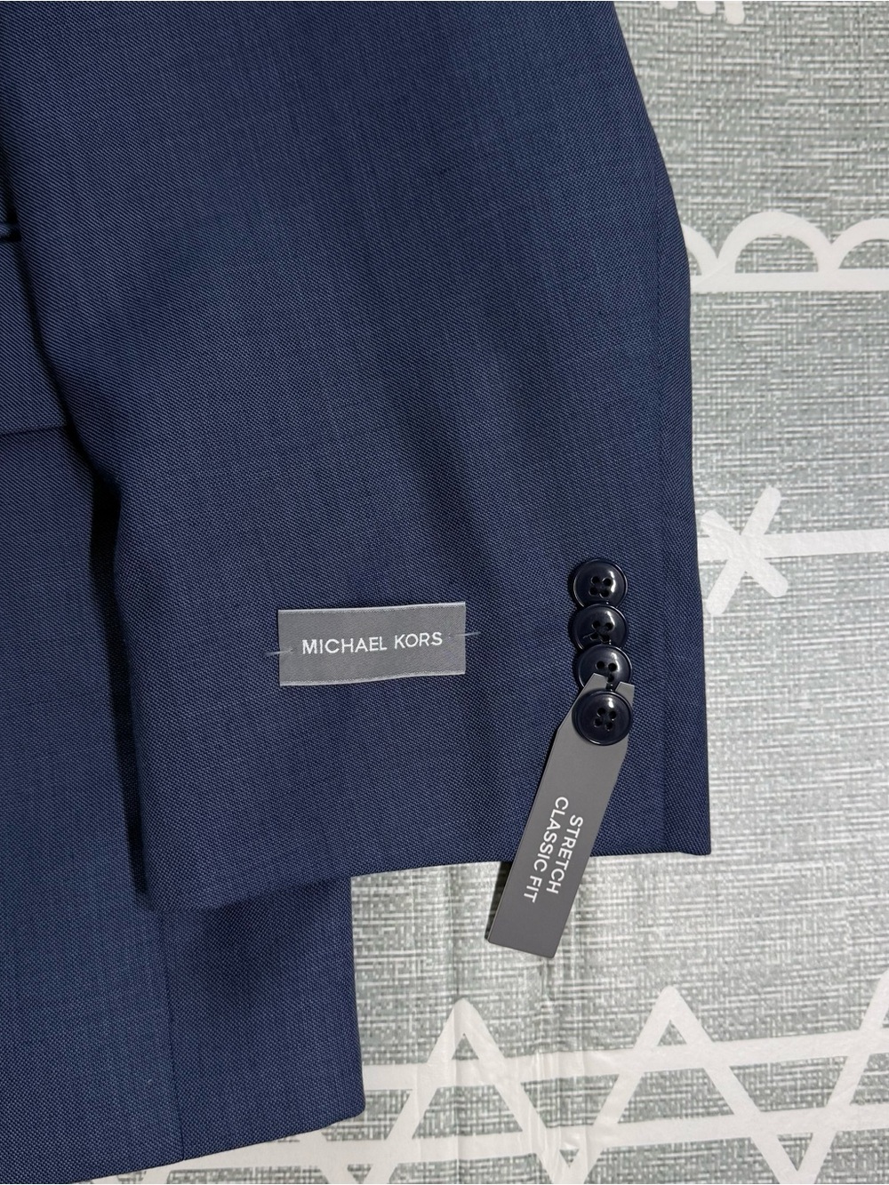 Michael Kors Kaplan Navy Blue Classic Two-Button Blazer - Picture 5 of 12